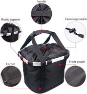 🚲 versatile n-a bike basket: multi-purpose pet carrier & detachable bicycle front basket for shopping, commuting, camping and outdoor activities - collapsible design with max 11 lbs bearing capacity logo