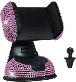 img 4 attached to Bling Car Phone Holder Car & Vehicle Electronics for Vehicle Electronics Accessories