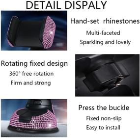 img 3 attached to Bling Car Phone Holder Car & Vehicle Electronics for Vehicle Electronics Accessories