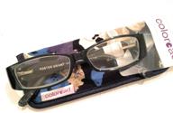 👓 foster grant posh blue reading glasses (+1.25) with soft case - stylish eyewear for crystal clear vision logo