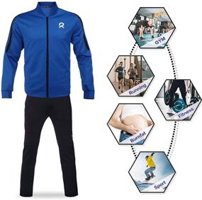 img 2 attached to Tracksuit Athletic Outfits Jogging Sweatsuits Men's Clothing