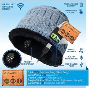 img 2 attached to Stay Cozy and Connected with our Bluetooth Beanie Wireless Hat with Scarf - Upgraded Bluetooth 5.0 Headphone Beanie for Women Men Teens - Knitted Fleece Music Hat - Gorros con Bluetooth