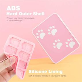 img 2 attached to 🐱 MoKo 16-Game Card Case for Nintendo Switch/Switch Lite/Switch OLED 2021, Game Card Holder for SD Card & Nintendo Switch Game Card, Cartridge Storage Box for Switch Games, Pink Cat