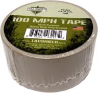 🔒 tac shield 3985 100 mph tape: ultra tough tan, multi-purpose adhesive, 10 yards, 2 inches логотип