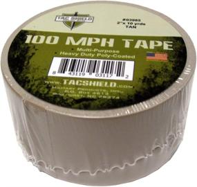 img 1 attached to 🔒 Tac Shield 3985 100 MPH Tape: Ultra Tough Tan, Multi-Purpose Adhesive, 10 Yards, 2 Inches