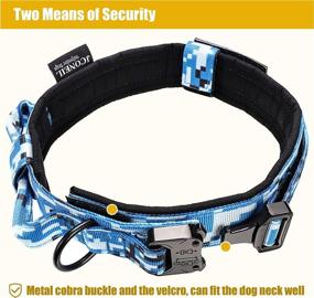 img 1 attached to 🐾 Tactical Dog Collar by JCONEIL – Military K9 Collar for Medium and Large Dogs – Adjustable Nylon Design with Handle and Heavy-Duty Metal Buckle – Ideal Training and Service Dog Collar