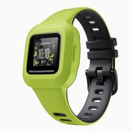 notocity for garmin vivofit jr. 3 bands kids: green-black silicone wristbands, replacement straps for boys and girls logo