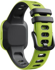 img 3 attached to NotoCity for Garmin Vivofit Jr. 3 Bands Kids: Green-Black Silicone Wristbands, Replacement Straps for Boys and Girls