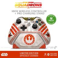 🎮 xbox limited edition officially licensed star wars: squadrons controller gear - xbox one bundle with wireless controller & pro charging stand - disney, lucasfilm ltd. logo