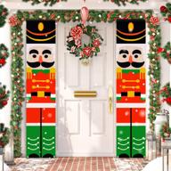 🎄 enhance your holiday décor with toplee christmas nutcrackers porch banners – 2 pcs 14 x 74 inch front door signs for indoor outdoor xmas decor, wall hanging, home party, yard, holiday decorations logo