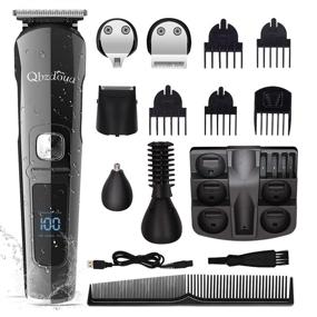 img 4 attached to 👨 Ultimate Men's Grooming Kit: Cordless Hair Clipper and Beard Trimmer, Waterproof IPX7, LED Power Display for the Perfect Beard, Head, Face, and Body Grooming