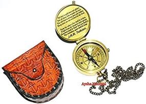 img 3 attached to Aysha Nautical Compass Tolkien Leather