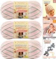 🧶 bernat softee baby yarn 3 pack bundle - includes 3 patterns - dk light worsted weight #3 logo
