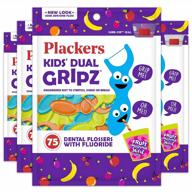 🦷 plackers kids dental floss picks 300 count - multicolor, fruit smoothie swirl - pack of 4! original version : where to buy logo