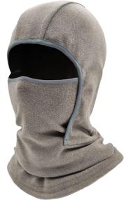 img 4 attached to Children's Windproof Fleece Balaclava Ski Mask and Neck Warmer - Winter Face Warmer for Cold Weather, Boys and Girls