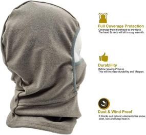 img 1 attached to Children's Windproof Fleece Balaclava Ski Mask and Neck Warmer - Winter Face Warmer for Cold Weather, Boys and Girls