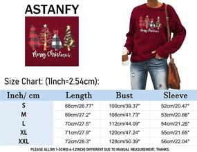 img 1 attached to 🎄 Merry Christmas Sweatshirt for Women - ASTANFY Drop Shoulder Long Sleeve Christmas Tree Pullover Lightweight Shirt