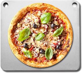 img 4 attached to 🔥 Fire & Slice Large Pizza Stone: High Performance Oven and Grill Pan, Pre-Seasoned Carbon Steel - Made in USA