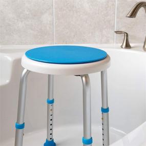 img 3 attached to 🚿 Easy Assembly Adjustable Swivel Shower Stool Seat Bench with Non-Slip Rubber Tips for Added Safety and Stability