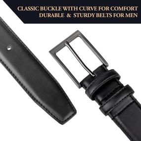 img 1 attached to 👔 Premium Leather Upgraded Business Men's Belt Accessories: Enhancing Durability & Genuine Style