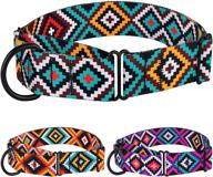 🐶 heavy duty tribal pattern safety nylon training collar for dogs - collardirect aztec martingale collars available in large, medium, and small sizes logo