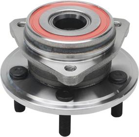 img 1 attached to ⚙️ Detroit Axle - Front Wheel Hub and Bearing Assembly Replacement for Jeep Cherokee TJ Wrangler - 4WD Non-ABS 5 Lugs - Set of 2