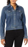 π ag adriano goldschmied women's robyn fitted denim jacket with stretch logo