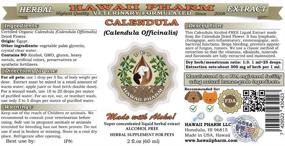 img 2 attached to 🌼 Organic Dried Calendula (Calendula Officinalis) Flower Extract - Alcohol-Free Liquid Veterinary Supplement for Pets by HawaiiPharm