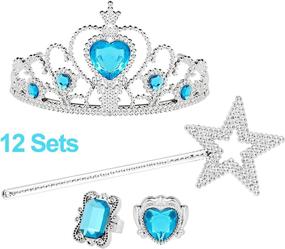 img 3 attached to 👑 Delightful 50-Piece Princess Pretend Jewelry Set for Girls' Royal Dress Up Parties