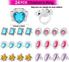 img 1 attached to 👑 Delightful 50-Piece Princess Pretend Jewelry Set for Girls' Royal Dress Up Parties