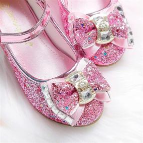 img 1 attached to 👑 Girls Princess Dress Shoes - JerrisApparel Mary Jane Wedding Flat Shoes