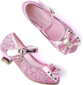 img 2 attached to 👑 Girls Princess Dress Shoes - JerrisApparel Mary Jane Wedding Flat Shoes