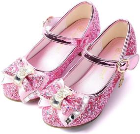 img 4 attached to 👑 Girls Princess Dress Shoes - JerrisApparel Mary Jane Wedding Flat Shoes