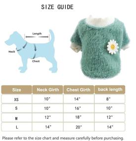 img 3 attached to 🌼 Cute Daisy Style Dog Sweaters to Keep Your Small, Medium, and Large Dogs Warm on Cold Days