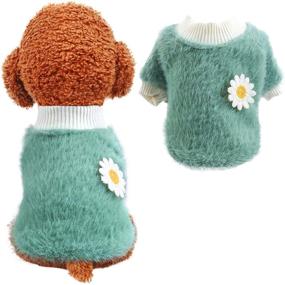 img 4 attached to 🌼 Cute Daisy Style Dog Sweaters to Keep Your Small, Medium, and Large Dogs Warm on Cold Days