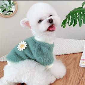 img 1 attached to 🌼 Cute Daisy Style Dog Sweaters to Keep Your Small, Medium, and Large Dogs Warm on Cold Days