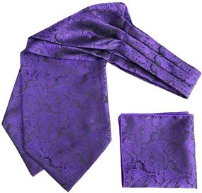 img 3 attached to CANGRON Purple Paisley Cravat Pocket