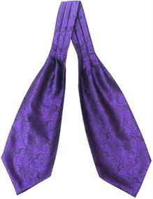 img 2 attached to CANGRON Purple Paisley Cravat Pocket