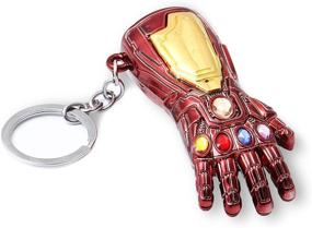 img 2 attached to 🔑 Marvel Avengers Keychain Bottle Openers Set: Sio & Tan Mjolnir, Iron Man Nano Gauntlet, Captain America Shield, and Thor Hammer