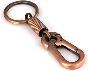 img 2 attached to Maycom Retro Style Simple Strong Carabiner Shape Keychain Key Chain Ring Keyring Keyfob Key Holder (Copper)