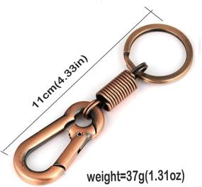 img 3 attached to Maycom Retro Style Simple Strong Carabiner Shape Keychain Key Chain Ring Keyring Keyfob Key Holder (Copper)