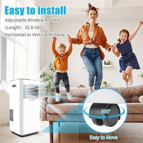 img 1 attached to 🌬️ LUKO 10,000 BTU Portable Air Conditioner with Dehumidifier and Fan - Ideal for Cooling Rooms up to 400 sq ft (White)