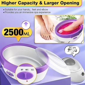 img 2 attached to 🔥 Quick Heating Paraffin Wax Machine for Hand and Feet - Ejiubas Paraffin Bath with Large Capacity Warmer, Promotes Smooth and Soft Skin