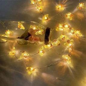 img 1 attached to 40 LED Honeybee Fairy String Lights: Waterproof, Battery Operated with 8 Modes & Remote Control for Wedding, Party, Festival - Indoor/Outdoor Lighting