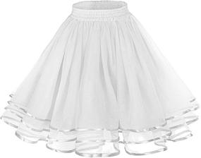 img 4 attached to 👗 LaceLady Classic Women's Petticoat Tutu Underskirt Crinoline Dance Slip with Belt