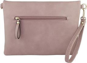img 2 attached to 👛 BRENTANO Fold-Over Envelope Wristlet Clutch Crossbody Bag with Stylish Tassel Accents