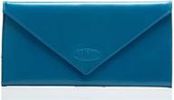 slimvelope leather tri-fold checkbook wallet for big skinny women - holds up to 40 cards logo
