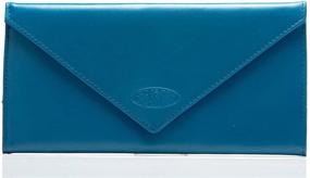 img 4 attached to Slimvelope Leather Tri-Fold Checkbook Wallet for Big Skinny Women - Holds Up to 40 Cards