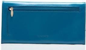 img 3 attached to Slimvelope Leather Tri-Fold Checkbook Wallet for Big Skinny Women - Holds Up to 40 Cards