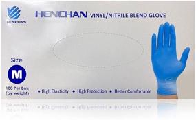 img 3 attached to Powder & Latex Free Disposable Blue Gloves - Vinyl/Nitrile Blend - All Purpose Single Use Glove